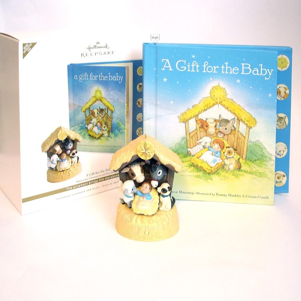Brand NEW Hallmark A Gift for the Baby Interactive Ornament + Storybook Set